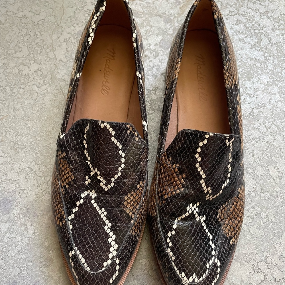 The Frances Loafer in Snake Embossed Leather madewell